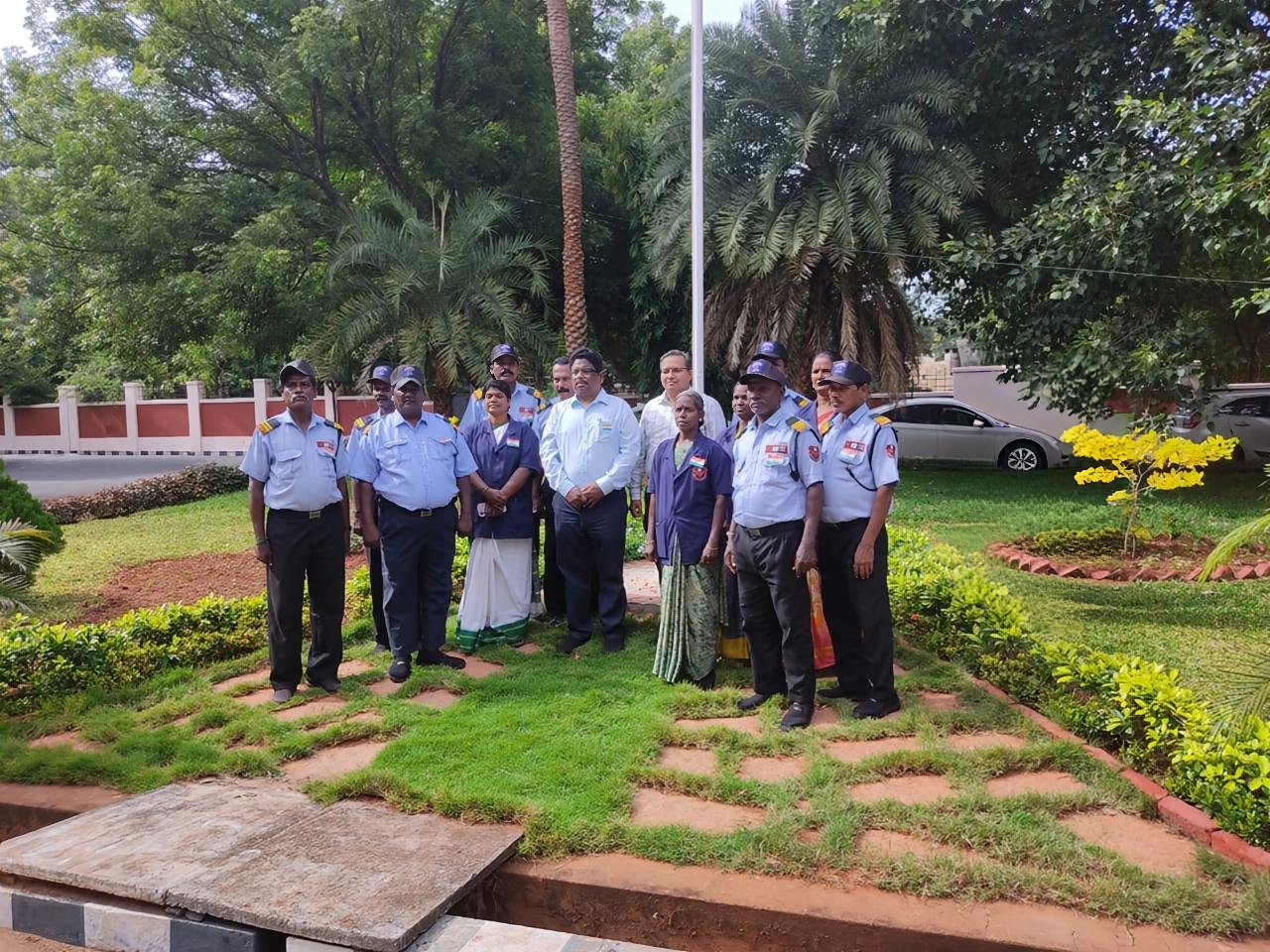 A9 allied service team at landscaped facility