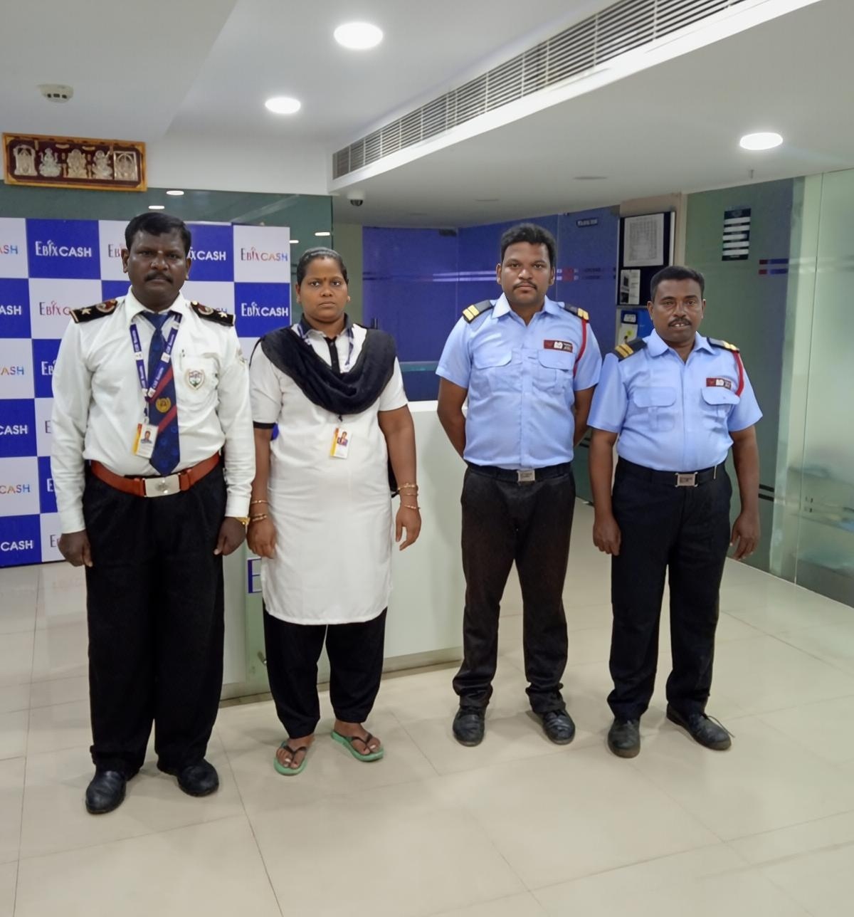 A9 security and allied service team at indoor client location